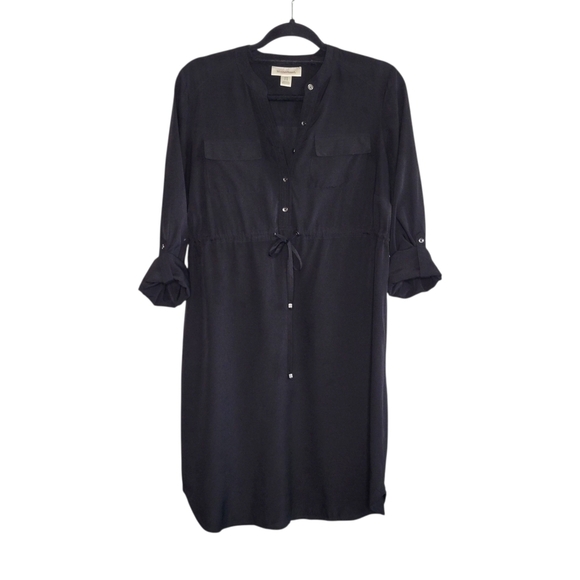 Motherhood Maternity Women's M Black Button Front Adjustable Waist Casual Dress - Picture 1 of 11